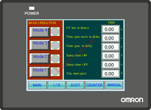 Hình ảnh giao diện màn hình HMI của máy - Bảo An Automation