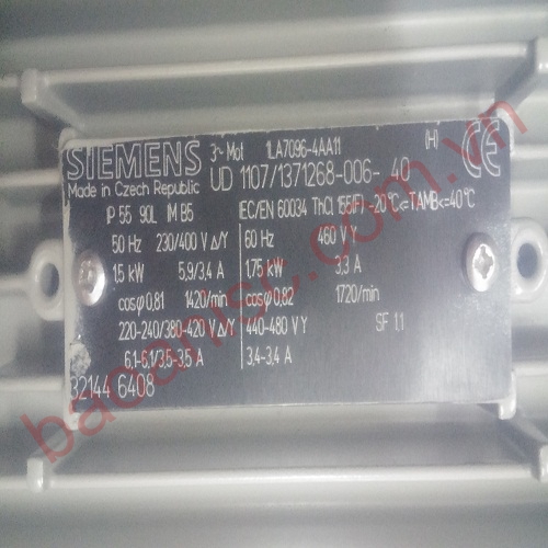 Thông số kĩ thuật động cơ Siemen 1LA7096-4AA11