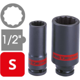 Đầu tuýp chịu lực dài 1/2 inch 12 cạnh hệ inch KINGTONY 4430S series