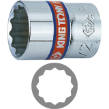 Đầu khẩu bông 12 cạnh 1/4" KINGTONY 2330S series
