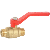 Brass ball valve with aluminium Lever handle Male/male connection MIHA BBVWALH-MM series