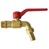 Brass taps aluminum lever handle - Hose connector MIHA BTALHSC series
