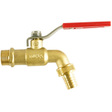 Brass taps - inox lever handle - hose connector MIHA BTILHSC series