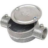 Circular surface box-Straight 2 outlet for IMC conduit 