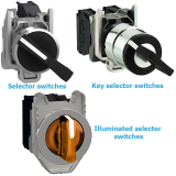 D22 mm modular metal selector switches Schneider Harmony XB4 series