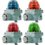 Ø92mm Flame proof and intrinsic safety LED beacon with siren buzzer