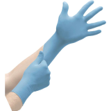 Light blue gloves offering reliable grip for food service jobs ANSELL VersaTouch 92-471 series