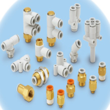 Metric size one-touch fittings (round type)(thread type)(connection thread G) SMC KQ2 series