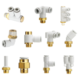 Metric size one-touch fittings (round type)(thread type)(connection thread R,Rc) SMC KQ2 series