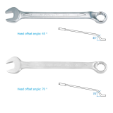 Offset combination wrench KINGTONY 1063 and 5063 and 1067 series