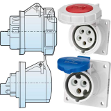 Ổ cắm thẳng gắn tường CHINT NTC1...AS series