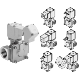 Van điều khiển on off 2 cổng cho dầu và nước dùng pin sạc SMC 25A-VXD_2 3 series