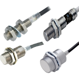 Proximity sensor with all-stainless housing Omron E2EF series