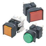 Pushbutton switch (detachable) (lighted/non-Lighted) (cylindrical 16-dia.) Omron A16 series