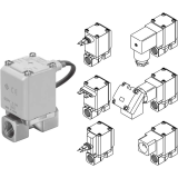 Van điện on off pin sạc 2 cổng cho khí SMC 25A-VX2-0 series