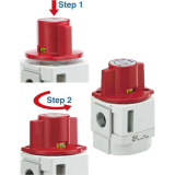 Van xả áp 3 cổng tác động kép SMC VHS40W_D series