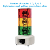 Rotating beacon tower with melody alarm incandescent Autonics MSGS series