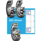 Vòng bi cầu tự lựa d25-45mm SKF Type 1