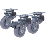 Shock absorbing plate-casters FOOT MASTER G-ASF/ARF/BSF/BRF series
