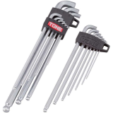 Short neck Long ball point hex key wrench set L-type TONE BL-S series