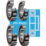 Single row cylindrical roller bearings d25-35mm SKF Type N