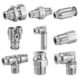 Stainless steel 316 one-touch fittings metric size connection thread M R Rc SMC KQG2-F series