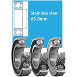 Stainless steel deep groove ball bearings d5-8mm SKF