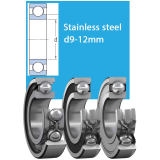 Stainless steel deep groove ball bearings d9-12mm SKF