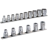 Stainless steel socket set (with socket holder) TONE