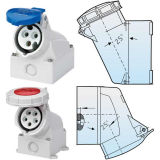 Ổ cắm công nghiệp gắn tường CHINT NTC1...MXS series