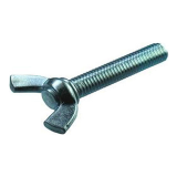 White zinc plated carbon steel wing bolts