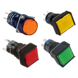 Ø16 illuminated push-buttons - unibody light-duty IDEC A6 series