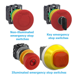 Ø22 mm plastic emergency stop switching Schneider Harmony XB5 series