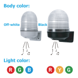 Đèn tín hiệu LED 3 màu,  Ø86mm, loại đa năng, gắn vào tường (Nhiều âm thanh) Autonics MW86M series