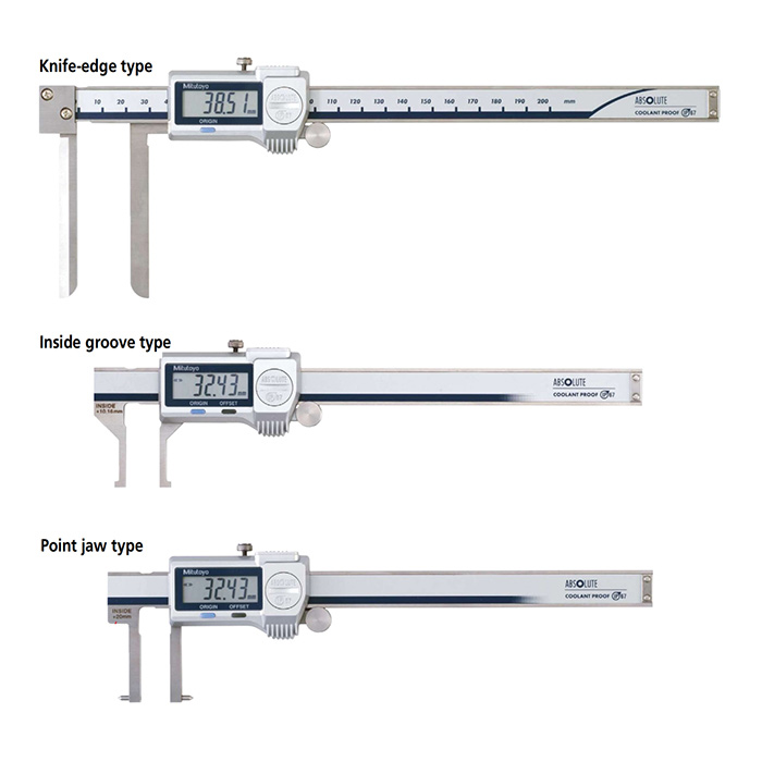 ABSOLUTE inside caliper knifeedge & inside groove & point jaw type
