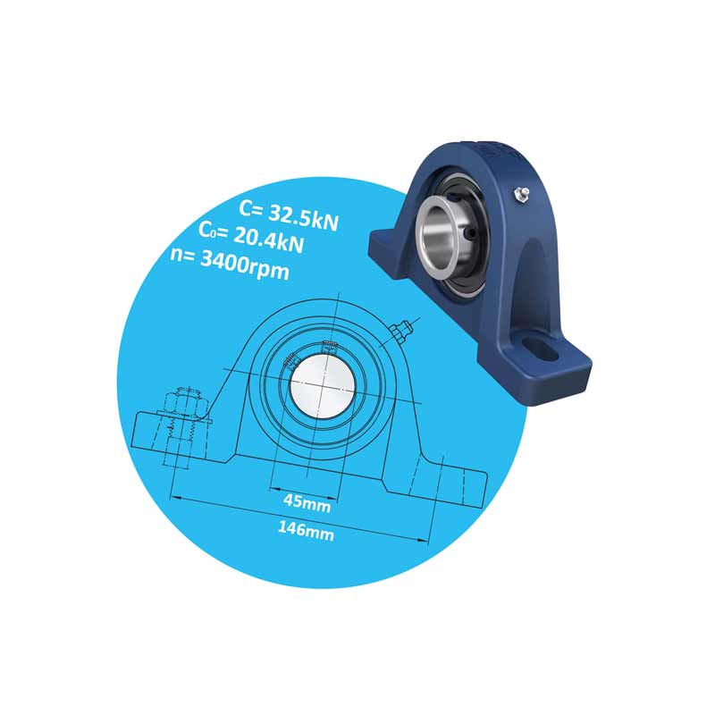 Gối đỡ vòng bi kiểu chân đế  d20-100mm SKF