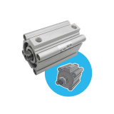 Xy lanh khí (tác động kép - piston đơn) SMC