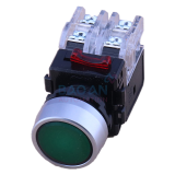 Illuminated push button switch with aluminum guard HANYOUNG