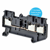 DIN track push-in terminal blocks OMRON