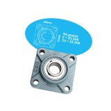 Square flange units cast housing NSK
