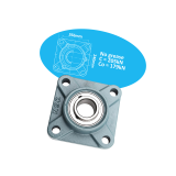 Square flange units cast housing NSK