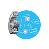 Single row deep groove ball bearings-d 17 mm SKF