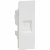 Data socket, AvatarOn A, RJ45, cat6, shuttered, White SCHNEIDER