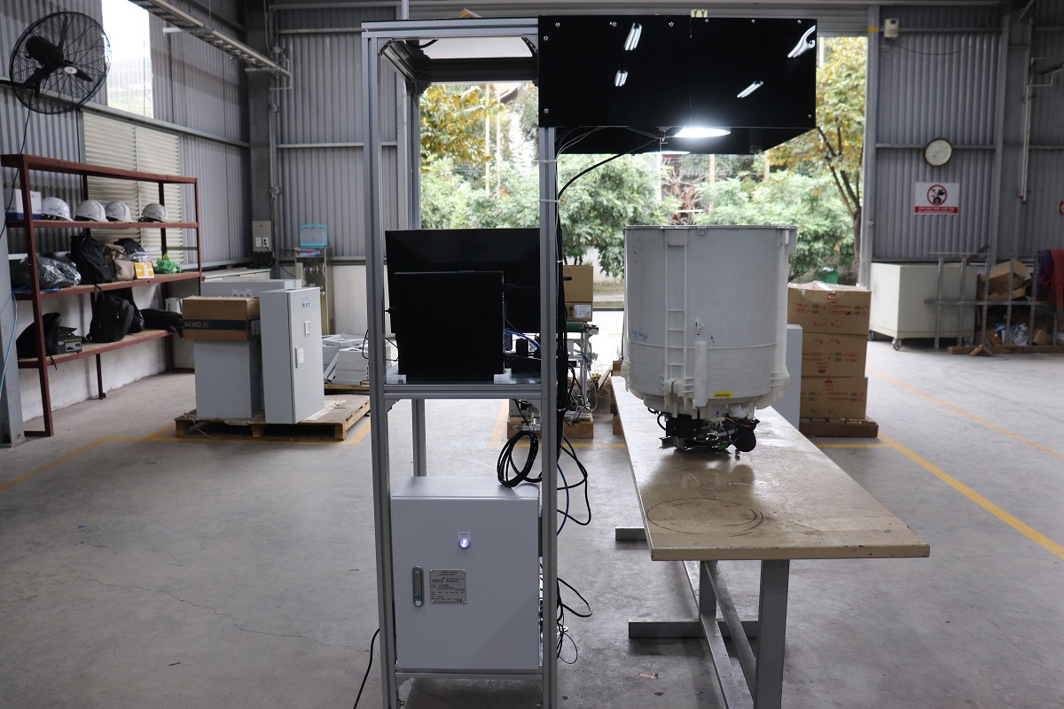 Cơ cấu kiểm tra nút bịt lồng giặt được lắp ráp tại xưởng Bảo An Automation