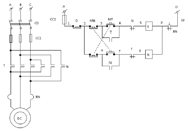 Mạch đảo chiều động cơ điện ba pha