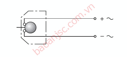 Connection of Baumer Ultra Precision Switch MYCOM series – Type D (2 wire)