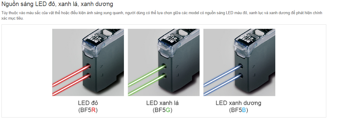 nguồn sáng hoạt động cảm biến sợi quang Autoncs BF5 series
