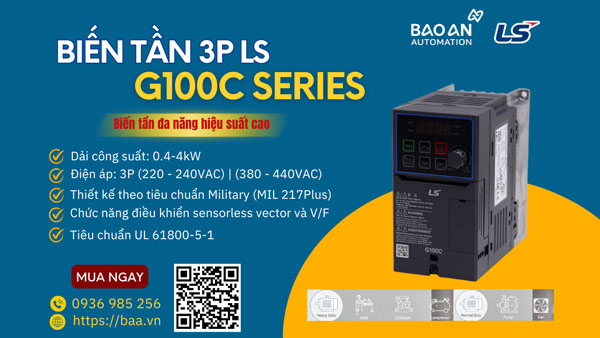 Biến tần đa năng hiệu suất cao LS 3P G100C series