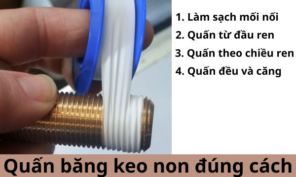 Cách quấn băng keo non đúng cách