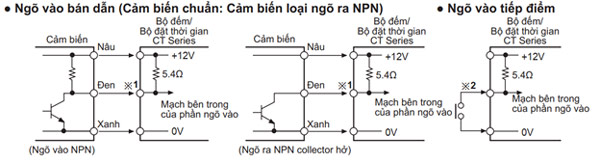 Ngõ vào không có điện áp (NPN)